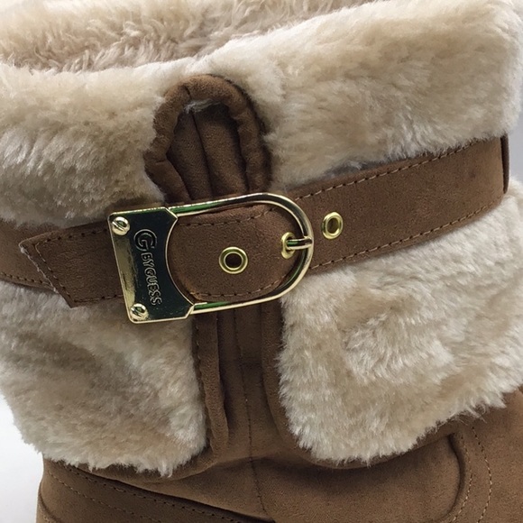 G By Guess Brown Faux Fur Ankle Boot - Picture 10 of 10